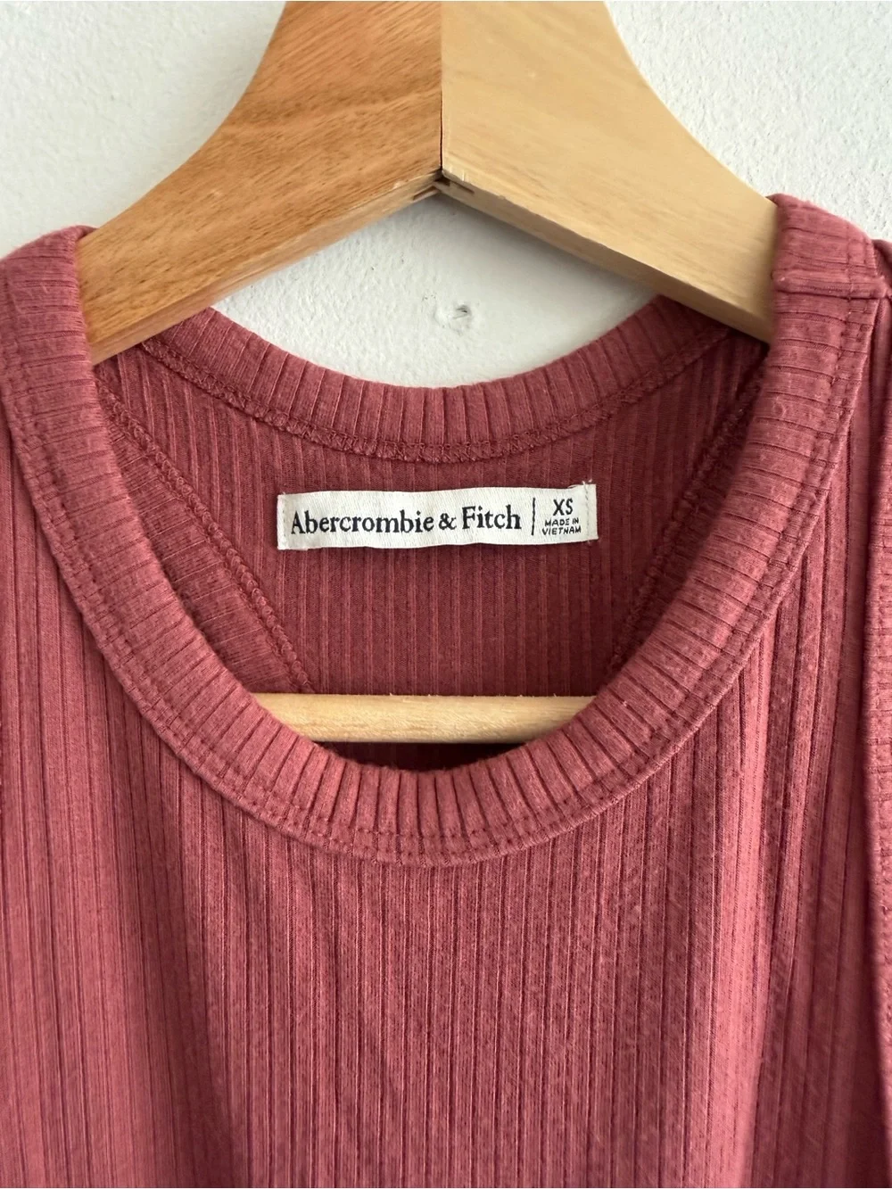 Abercrombie & Fitch Ribbed Tank Maxi Dress in Dusty Rose